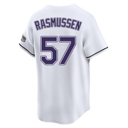 Drew Rasmussen Youth Tampa Bay Rays Throwback Cooperstown Jersey - White Limited