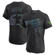 Edwin Uceta Men's Tampa Bay Rays 2024 City Connect Jersey - Charcoal Elite