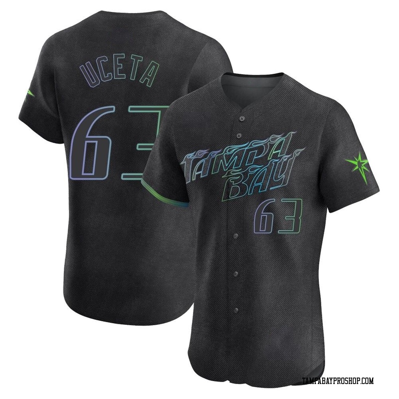 Edwin Uceta Men's Tampa Bay Rays 2024 City Connect Jersey - Charcoal Elite