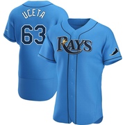Edwin Uceta Men's Tampa Bay Rays Alternate Jersey - Light Blue Authentic