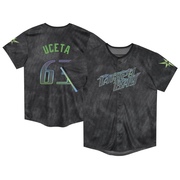 Edwin Uceta Toddler Tampa Bay Rays 2024 City Connect Jersey - Charcoal Limited