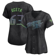 Edwin Uceta Women's Tampa Bay Rays 2024 City Connect Jersey - Charcoal Limited