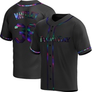 Forrest Whitley Youth Tampa Bay Rays Alternate Jersey - Black Holographic Replica