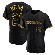 Francisco Mejia Men's Tampa Bay Rays Snake Skin City Jersey - Black Authentic