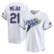 Francisco Mejia Men's Tampa Bay Rays Throwback Cooperstown Jersey - White Limited