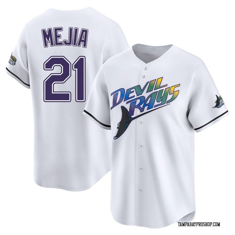 Francisco Mejia Men's Tampa Bay Rays Throwback Cooperstown Jersey - White Limited
