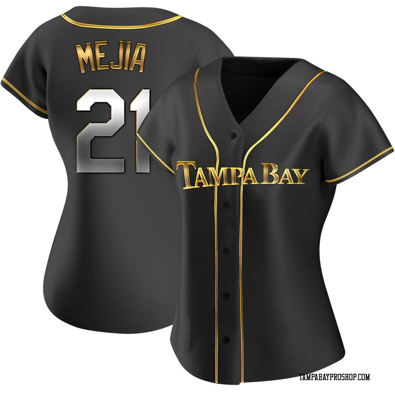 Francisco Mejia Women's Tampa Bay Rays Alternate Jersey - Black Golden Replica