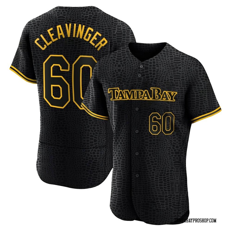 Garrett Cleavinger Men's Tampa Bay Rays Snake Skin City Jersey - Black Authentic