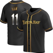 Gavin Lux Men's Tampa Bay Rays Alternate Jersey - Black Golden Replica
