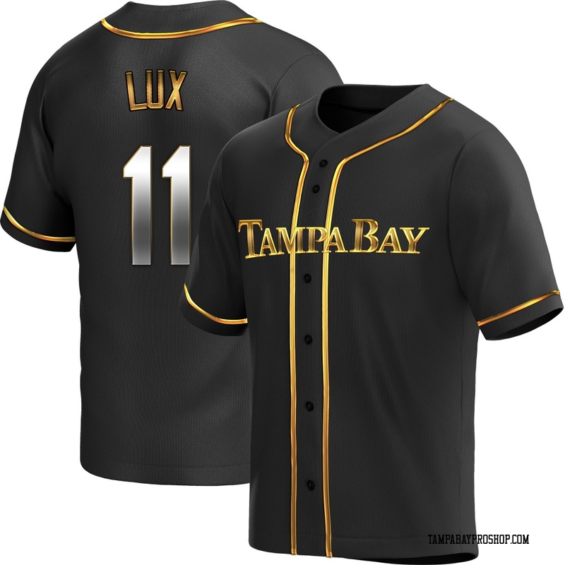 Gavin Lux Men's Tampa Bay Rays Alternate Jersey - Black Golden Replica