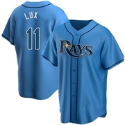 Gavin Lux Men's Tampa Bay Rays Alternate Jersey - Light Blue Replica