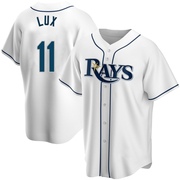 Gavin Lux Men's Tampa Bay Rays Home Jersey - White Replica
