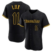Gavin Lux Men's Tampa Bay Rays Snake Skin City Jersey - Black Authentic