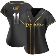 Gavin Lux Women's Tampa Bay Rays Alternate Jersey - Black Golden Replica
