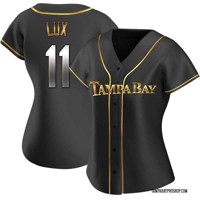 Gavin Lux Women's Tampa Bay Rays Alternate Jersey - Black Golden Replica