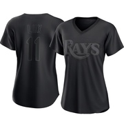 Gavin Lux Women's Tampa Bay Rays Pitch Fashion Jersey - Black Authentic