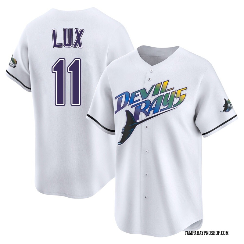 Gavin Lux Youth Tampa Bay Rays Throwback Cooperstown Jersey - White Limited