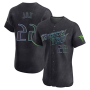 Griffin Jax Men's Tampa Bay Rays 2024 City Connect Jersey - Charcoal Elite