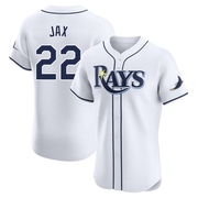 Griffin Jax Men's Tampa Bay Rays Home Jersey - White Elite