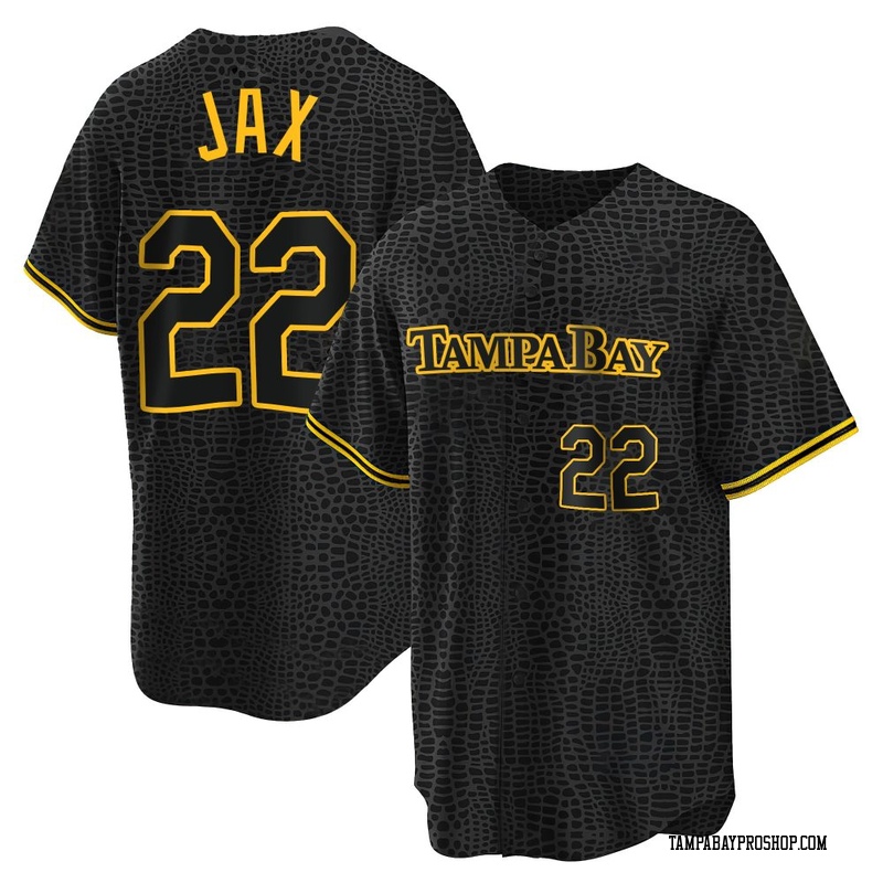 Griffin Jax Men's Tampa Bay Rays Snake Skin City Jersey - Black Replica