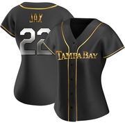 Griffin Jax Women's Tampa Bay Rays Alternate Jersey - Black Golden Replica