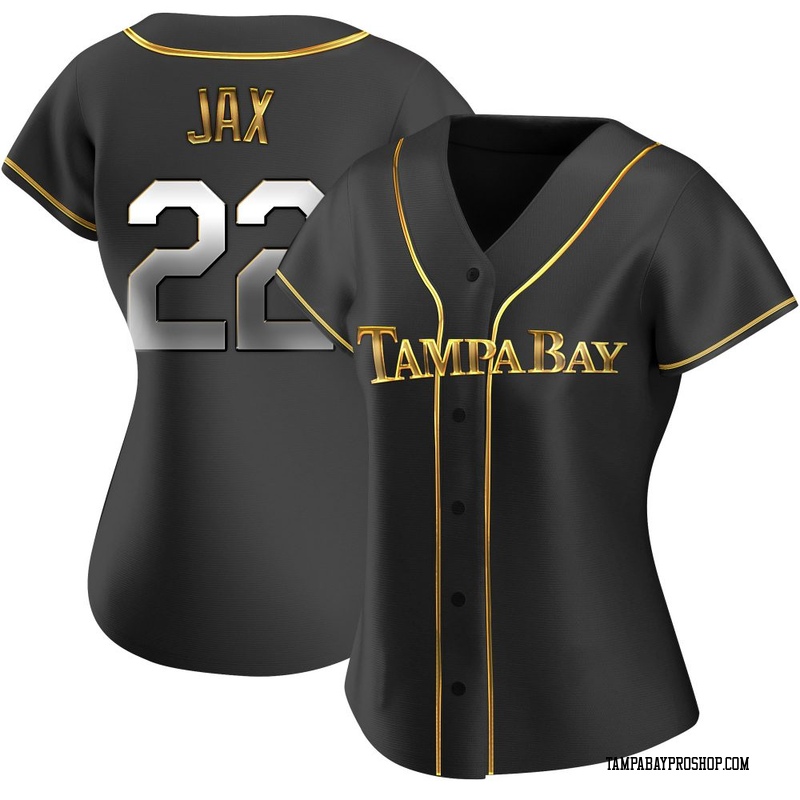 Griffin Jax Women's Tampa Bay Rays Alternate Jersey - Black Golden Replica