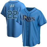 Griffin Jax Youth Tampa Bay Rays Alternate Jersey - Light Blue Replica