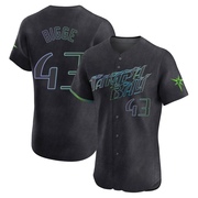 Hunter Bigge Men's Tampa Bay Rays 2024 City Connect Jersey - Charcoal Elite