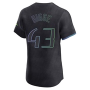 Hunter Bigge Men's Tampa Bay Rays 2024 City Connect Jersey - Charcoal Elite