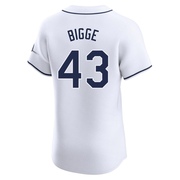 Hunter Bigge Men's Tampa Bay Rays Home Jersey - White Elite