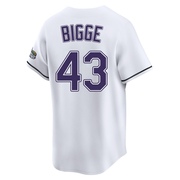 Hunter Bigge Men's Tampa Bay Rays Throwback Cooperstown Jersey - White Limited