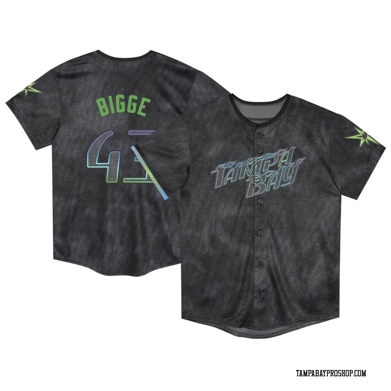 Hunter Bigge Toddler Tampa Bay Rays 2024 City Connect Jersey - Charcoal Limited