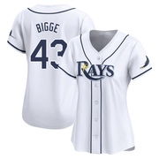 Hunter Bigge Women's Tampa Bay Rays Home Jersey - White Limited