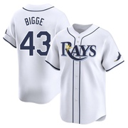 Hunter Bigge Youth Tampa Bay Rays Home Jersey - White Limited