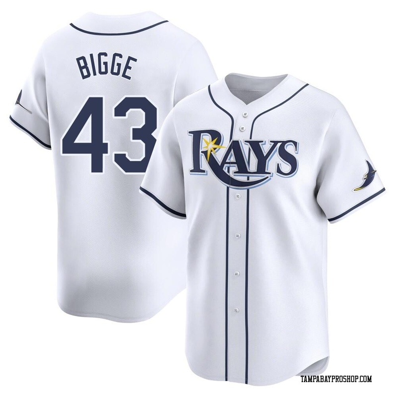 Hunter Bigge Youth Tampa Bay Rays Home Jersey - White Limited