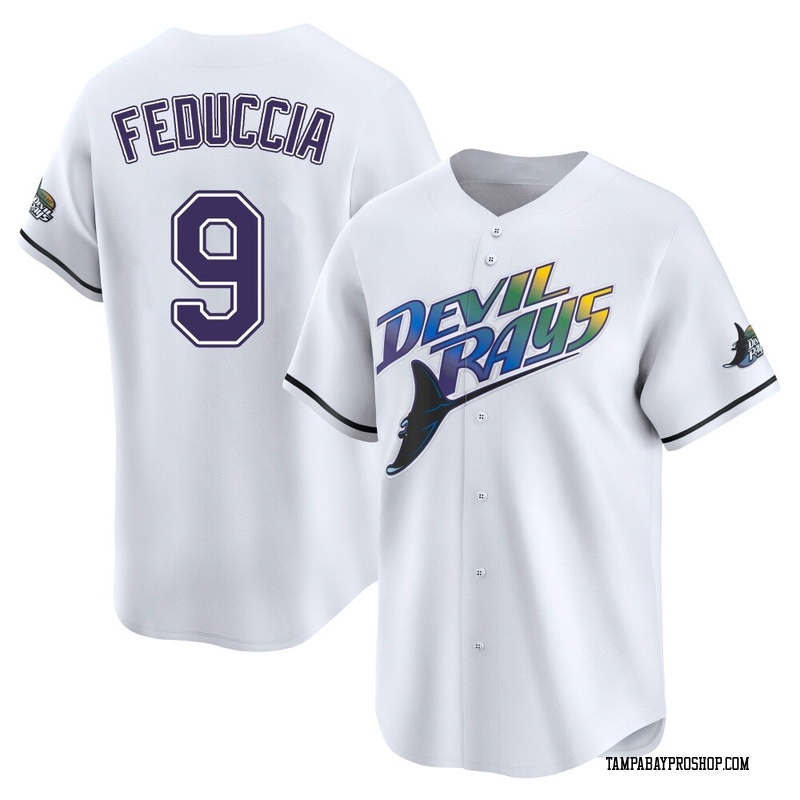 Hunter Feduccia Youth Tampa Bay Rays Throwback Cooperstown Jersey - White Limited