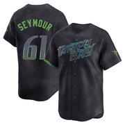 Ian Seymour Men's Tampa Bay Rays 2024 City Connect Jersey - Charcoal Limited