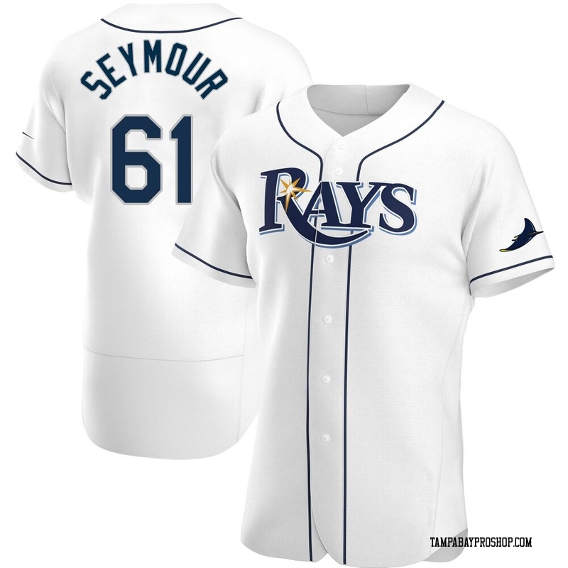 Ian Seymour Men's Tampa Bay Rays Home Jersey - White Authentic