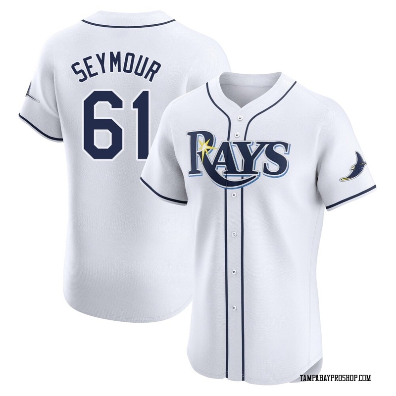 Ian Seymour Men's Tampa Bay Rays Home Jersey - White Elite