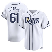 Ian Seymour Men's Tampa Bay Rays Home Jersey - White Limited