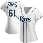 Ian Seymour Women's Tampa Bay Rays Home Jersey - White Replica