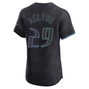 Jacob Melton Men's Tampa Bay Rays 2024 City Connect Jersey - Charcoal Elite