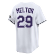 Jacob Melton Men's Tampa Bay Rays Throwback Cooperstown Jersey - White Limited