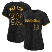 Jacob Melton Women's Tampa Bay Rays Snake Skin City Jersey - Black Replica