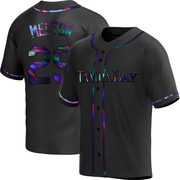 Jacob Melton Youth Tampa Bay Rays Alternate Jersey - Black Holographic Replica