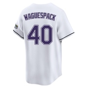 Jacob Waguespack Men's Tampa Bay Rays Throwback Cooperstown Jersey - White Limited