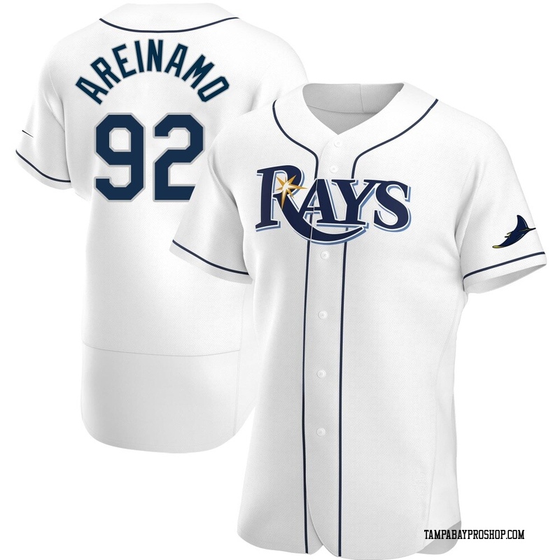 Jadher Areinamo Men's Tampa Bay Rays Home Jersey - White Authentic
