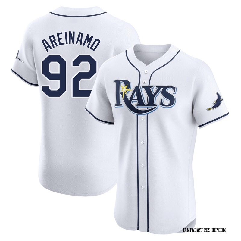 Jadher Areinamo Men's Tampa Bay Rays Home Jersey - White Elite
