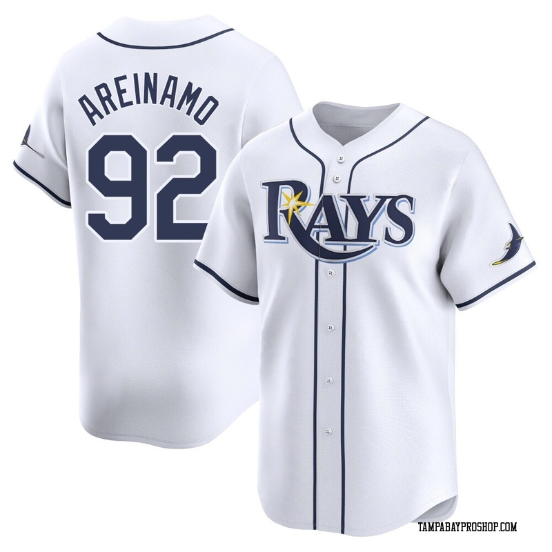 Jadher Areinamo Men's Tampa Bay Rays Home Jersey - White Limited