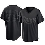 Jadher Areinamo Men's Tampa Bay Rays Pitch Fashion Jersey - Black Replica